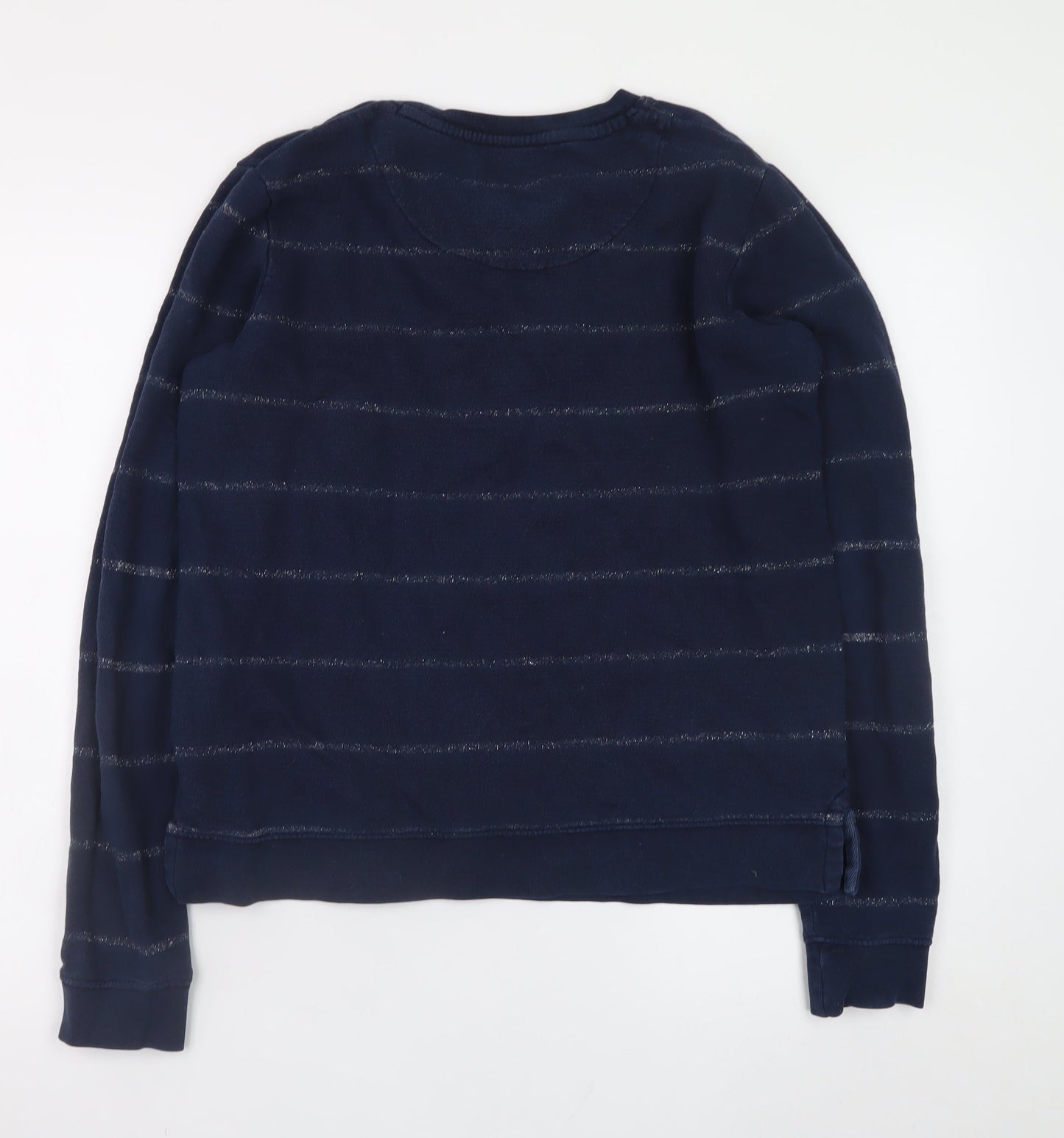 Fat Face Womens Navy Blue Striped Cotton Sweatshirt Size S