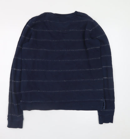 FatFace Womens Navy Blue Striped Cotton Sweatshirt Size S