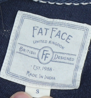 FatFace Womens Navy Blue Striped Cotton Sweatshirt Size S