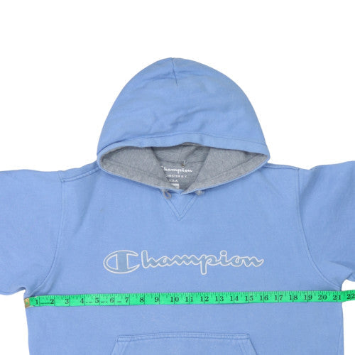 Champion Girls Blue Pullover Hoodie 13-14 Years Logo Cotton Hoodie