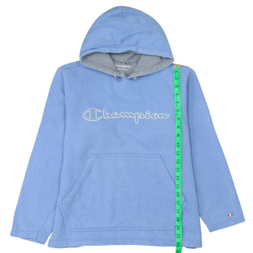 Champion Girls Blue Pullover Hoodie 13-14 Years Logo Cotton Hoodie