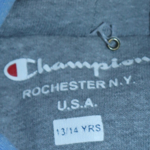 Champion Girls Blue Pullover Hoodie 13-14 Years Logo Cotton Hoodie