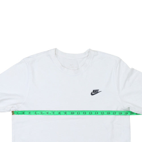 Nike Men's White Short Sleeve Crew Neck Cotton T-Shirt Size M