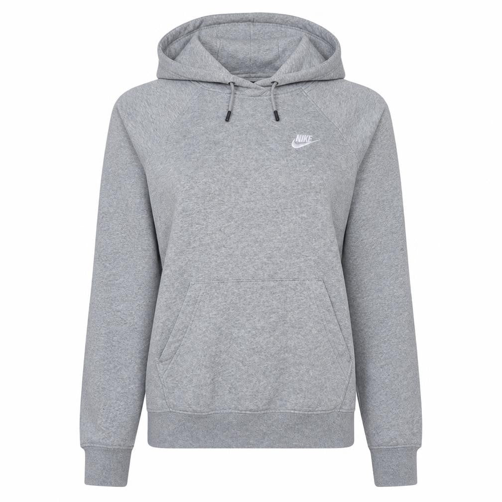 Nike Womens Grey Pullover Hoodie Small Classic Cotton Casual
