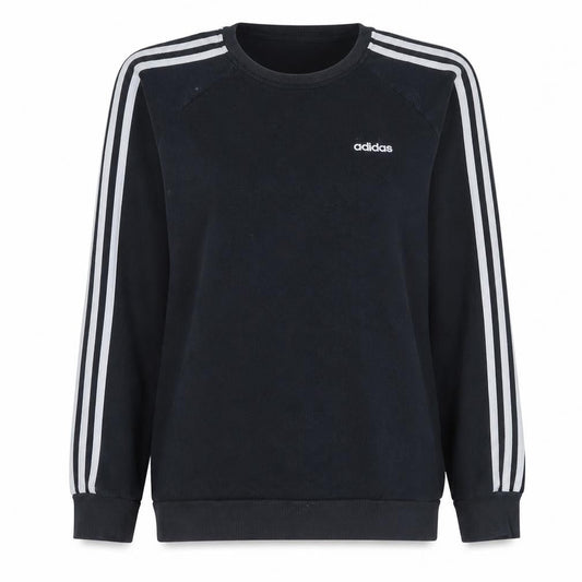 Adidas Womens Black Crew Neck Pullover Sweatshirt Size 12-14