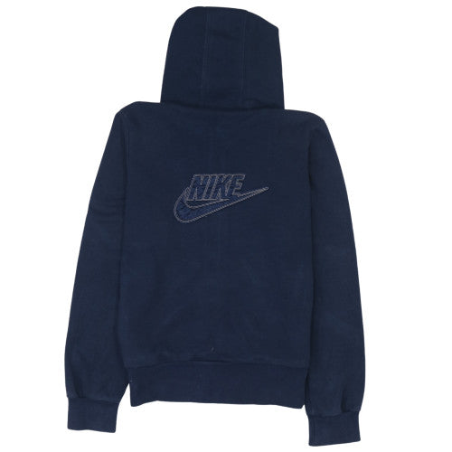 Nike Boys Blue Full Zip Fleece Hoodie - Size 10-11 Years Regular Fit