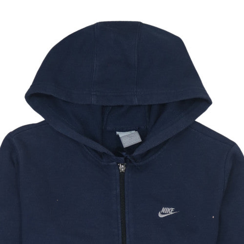 Nike Boys Blue Full Zip Fleece Hoodie - Size 10-11 Years Regular Fit