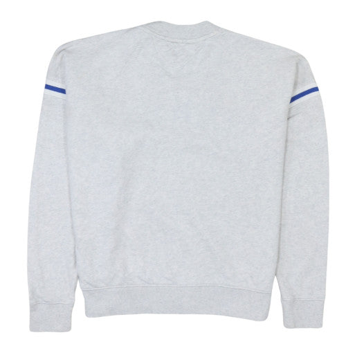 Tommy Jeans Womens Grey Sweatshirt S Crew Neck Pullover Casual 85 Logo