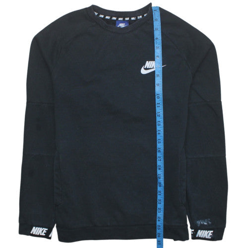 Nike Men's Black Small Pullover Sweatshirt Crew Neck Logo