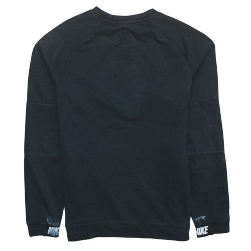 Nike Men's Black Small Pullover Sweatshirt Crew Neck Logo