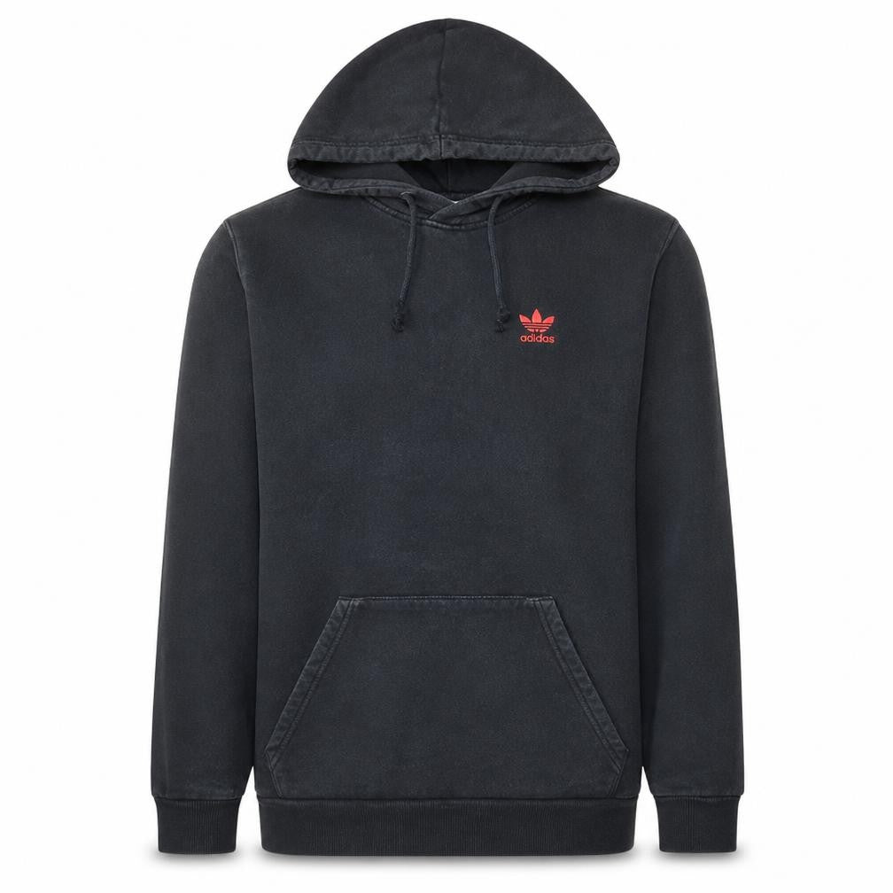 adidas Men’s Black XS Pullover Hoodie with Red Logo