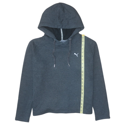 Puma Womens Black Size 14 Pullover Hoodie Sweatshirt Lined Hooded