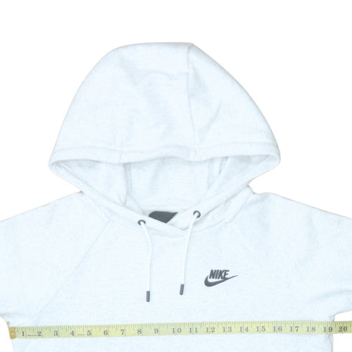 Nike Womens White XS Pullover Hoodie Sweatshirt Cotton Blend