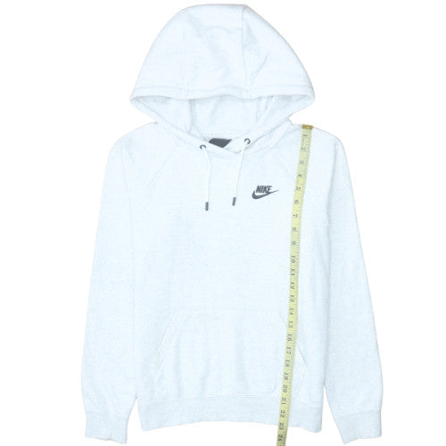 Nike Womens White XS Pullover Hoodie Sweatshirt Cotton Blend