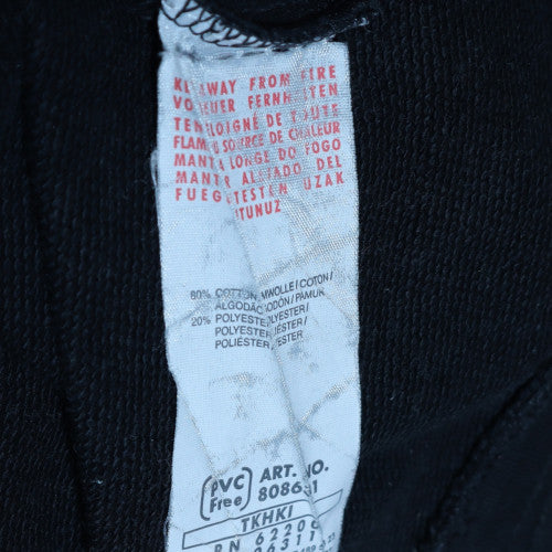 Puma Women's Black Pullover Hoodie Size 10 Cotton Blend Logo Sweatshirt