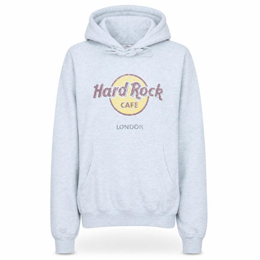 Hard Rock Cafe London Grey Hoodie Women Small Pullover Casual Cotton Blend