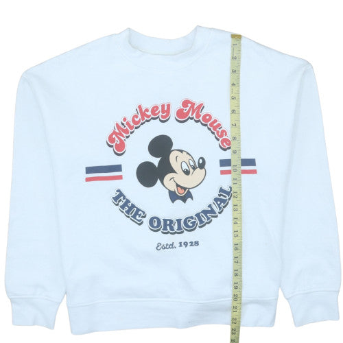 Disney Women’s Blue Mickey Mouse Crew Neck Sweatshirt Size S 10/12