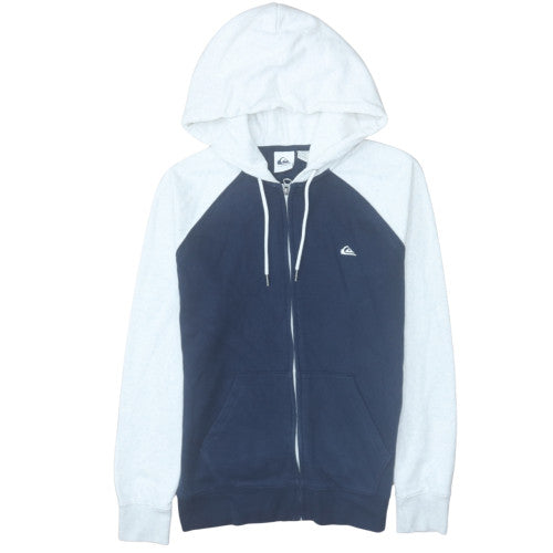 Quiksilver Men's Blue Full Zip Hoodie XS Lightweight Cotton Blend