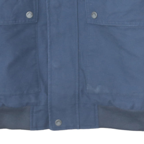 Quiksilver Mens Blue Hooded Parka Jacket Size M Cotton Blend