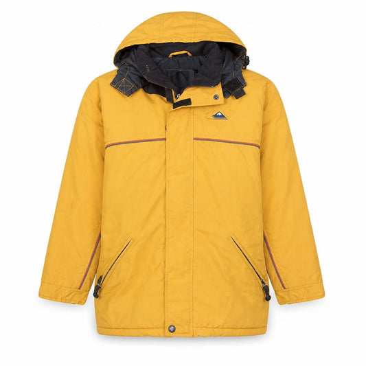 Quiksilver Boys Yellow Hooded Winter Parka Coat Size 12 Years
