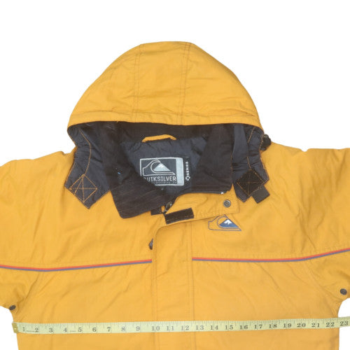Quiksilver Boys Yellow Hooded Winter Parka Coat Size 12 Years