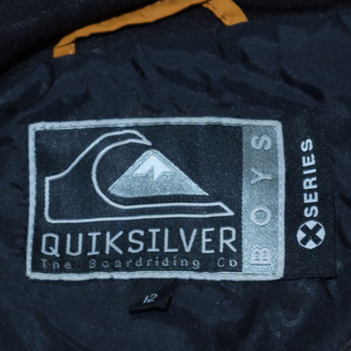 Quiksilver Boys Yellow Hooded Winter Parka Coat Size 12 Years