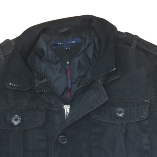 Tommy Hilfiger Men's Black Military Style Jacket Size M
