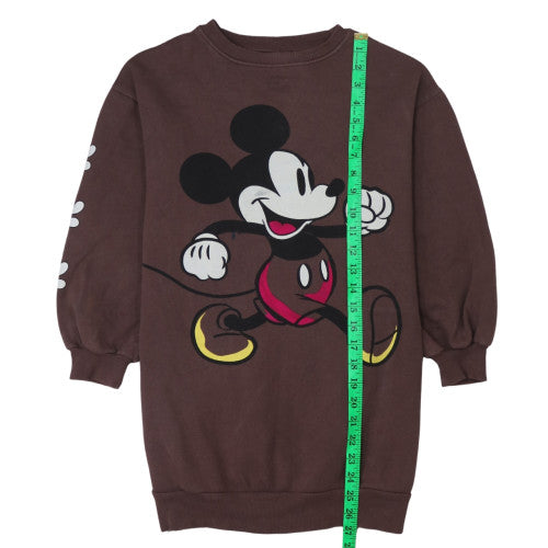 Disney Girls Brown Mickey Mouse Graphic Pullover Sweatshirt Size 10 Years