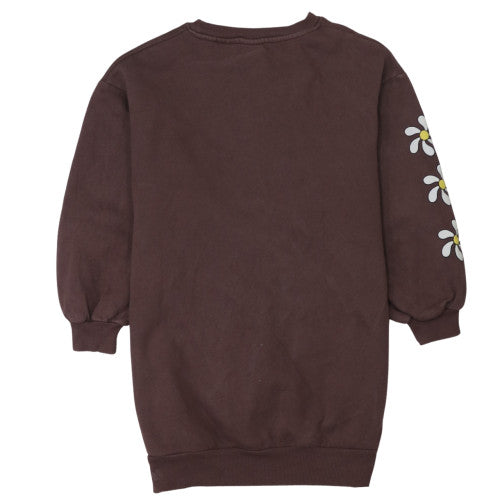 Disney Girls Brown Mickey Mouse Graphic Pullover Sweatshirt Size 10 Years