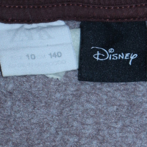 Disney Girls Brown Mickey Mouse Graphic Pullover Sweatshirt Size 10 Years