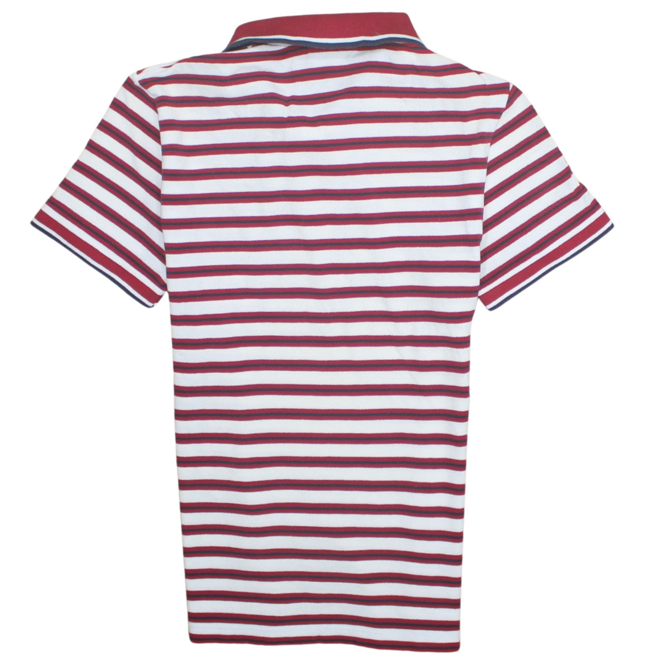 Lacoste Men’s Red White Striped Regular Fit Cotton Polo Shirt M