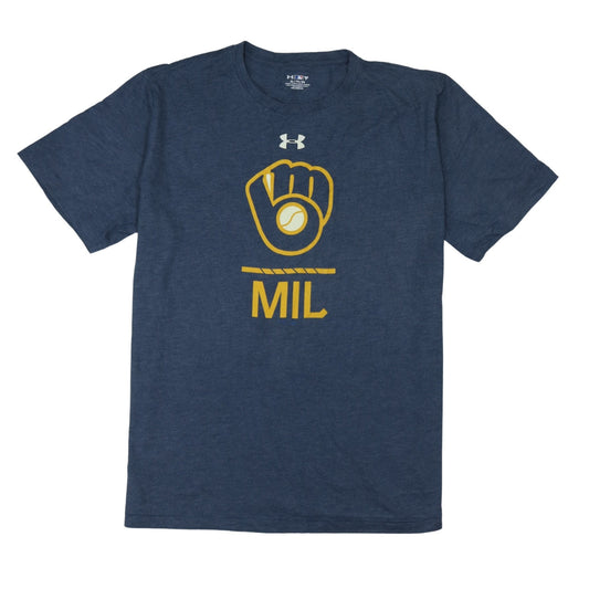 Under Armour Men's Blue XL HeatGear MLB Graphic Sports T-Shirt