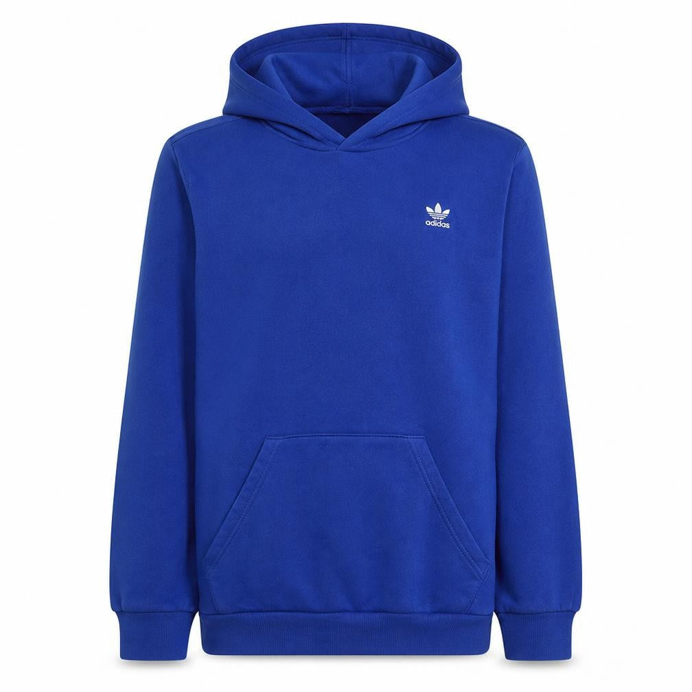 Adidas Boys Blue Pullover Hoodie XL 15-16 Years Cotton Blend Fleece
