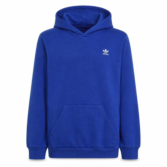 Adidas Boys Blue Pullover Hoodie XL 15-16 Years Cotton Blend Fleece