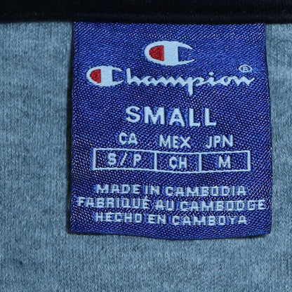 Champion Men's Black & Grey 1/2 Zip Hoodie Small Pullover Style