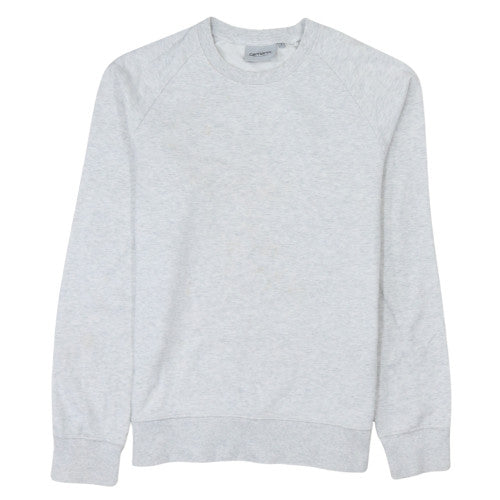Carhartt Men Grey S Pullover Crew Neck Fleece Sweatshirt