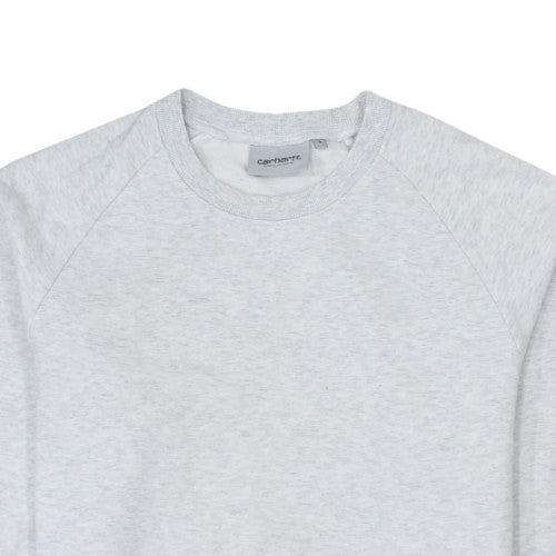 Carhartt Men Grey S Pullover Crew Neck Fleece Sweatshirt