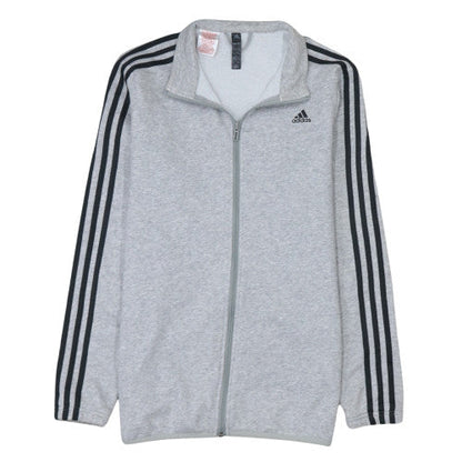Additional front view of Adidas boys’ grey track jacket 15-16 years full zip lightweight activewear