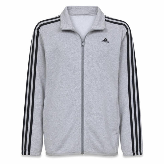 Adidas Boys Grey Track Jacket 15-16 Years Full Zip Lightweight Activewear