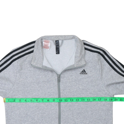 Adidas Boys Grey Track Jacket 15-16 Years Full Zip Lightweight Activewear