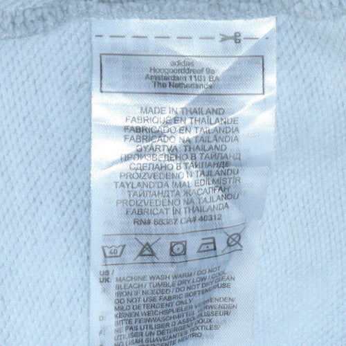 Adidas Boys Grey Track Jacket 15-16 Years Full Zip Lightweight Activewear