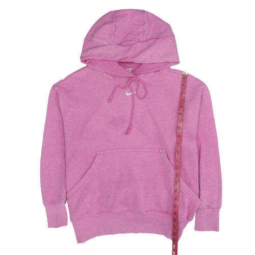 Nike Women Pink Pullover Hoodie Medium Hooded Sweatshirt