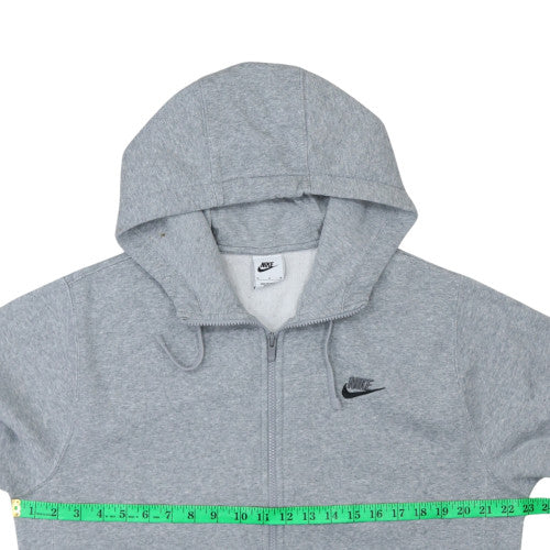 Nike Men’s Grey Full Zip Hoodie M Regular Fleece Sweatshirt