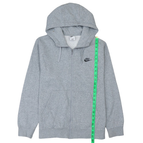 Nike Men’s Grey Full Zip Hoodie M Regular Fleece Sweatshirt