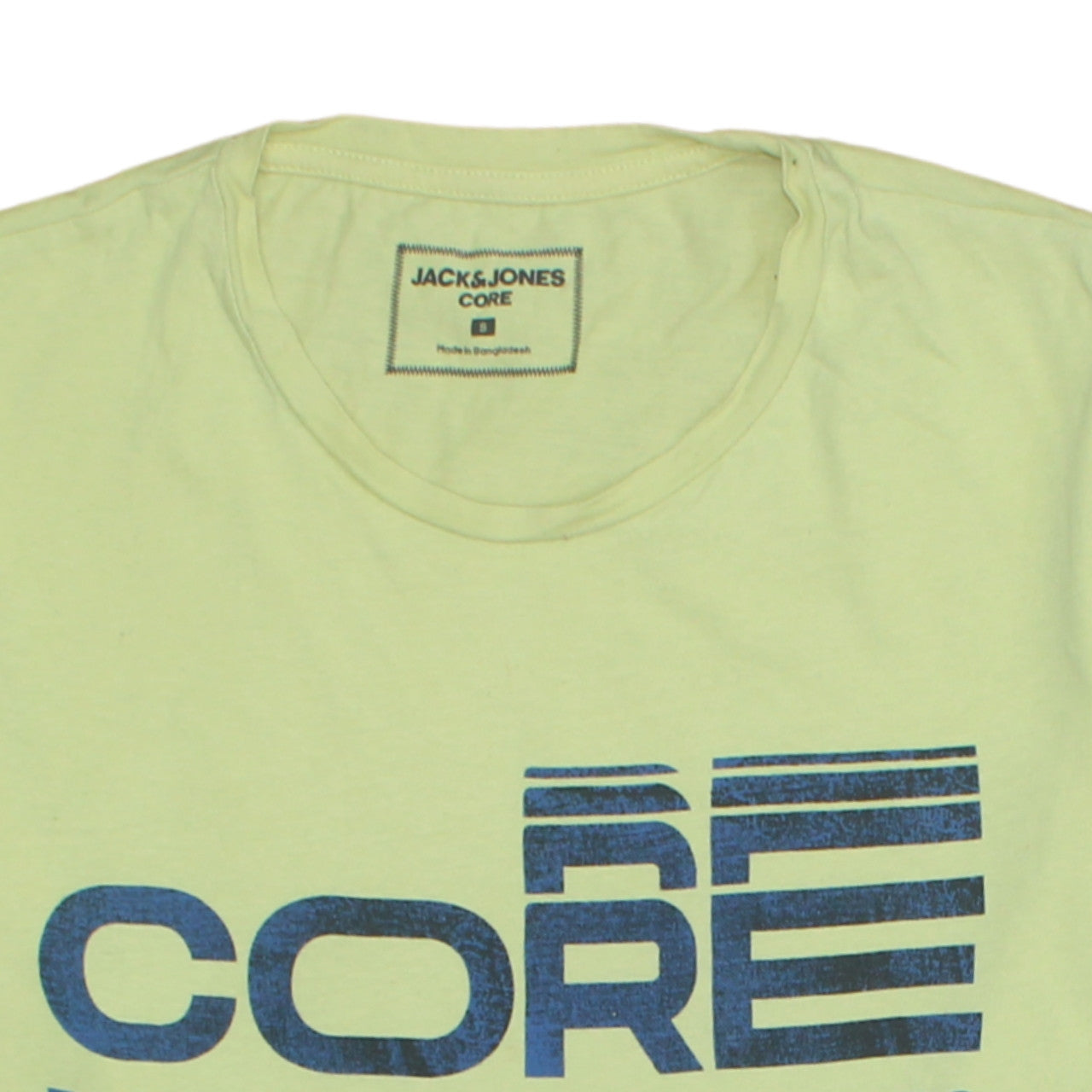 Jack & Jones Core Men’s Yellow Graphic Print Cotton T-Shirt Size S