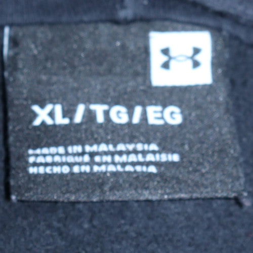 Under Armour Mens Black XL Full Zip Hoodie Warm Fleece Sweatshirt