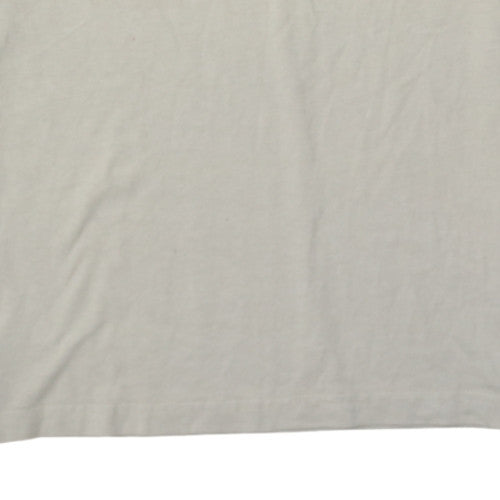 Adidas Men's Beige Cotton Crew Neck Short Sleeve T-Shirt L