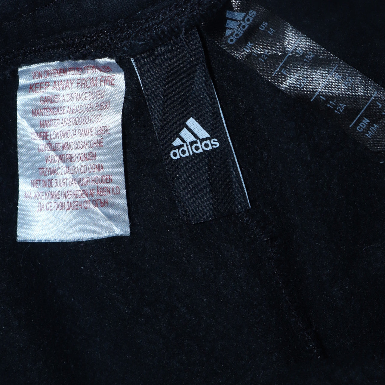 Adidas Boys Black Jogger Activewear Sweatpants 12 Years Fleece Tapered Fit
