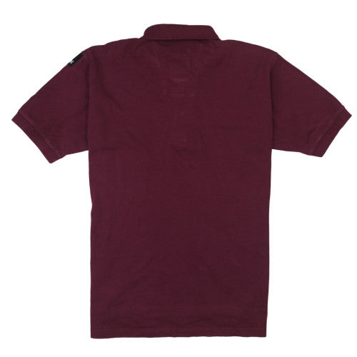 Adidas Men's Burgundy Cotton Short Sleeve Polo Shirt Size S