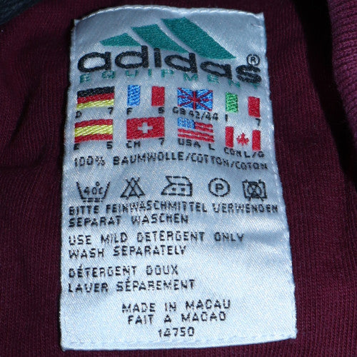 Adidas Men's Burgundy Cotton Short Sleeve Polo Shirt Size S
